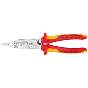 Knipex 13 86 200 Pliers for Electrical Installation chrome-plated 200mm